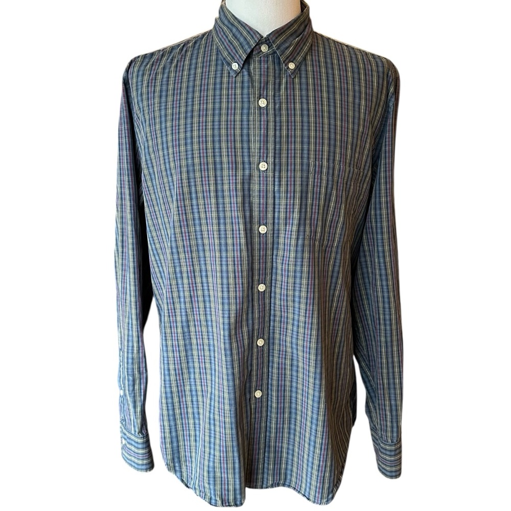 J. Crew Shirtings Washed Casual Plaid Button Down โ Tailored Fit โโ Size L